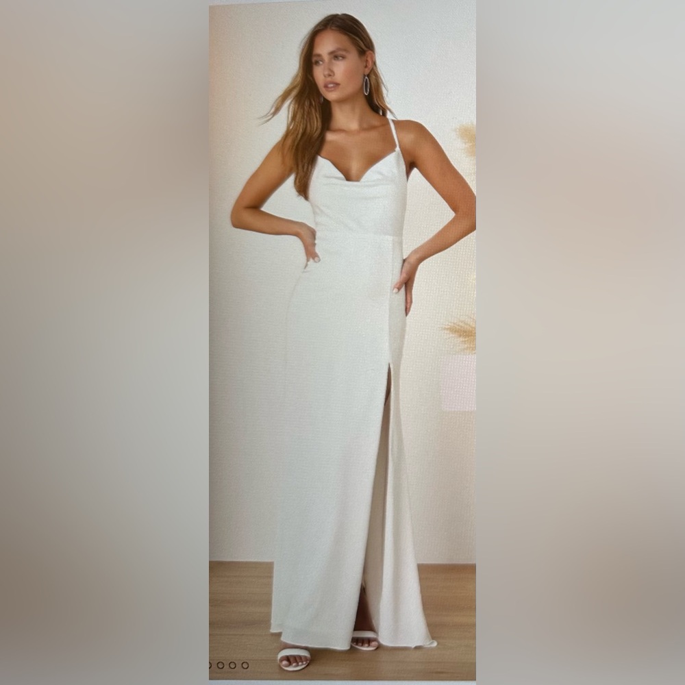Long white dress- Wedding Dress- Reception Dress